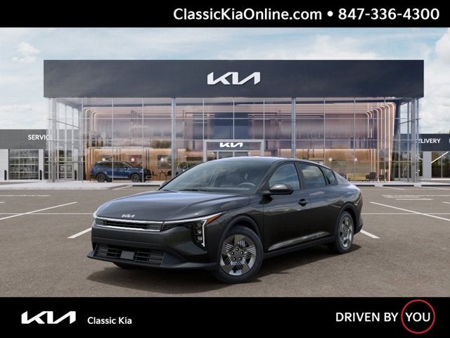 2026 Kia K4 LX in Interstellar Gray — front three-quarter view