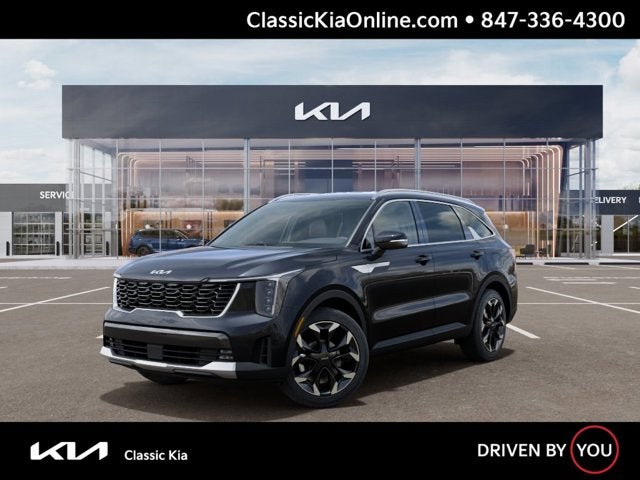 2026 Kia Sorento EX in Panthera Metal — front three-quarter view
