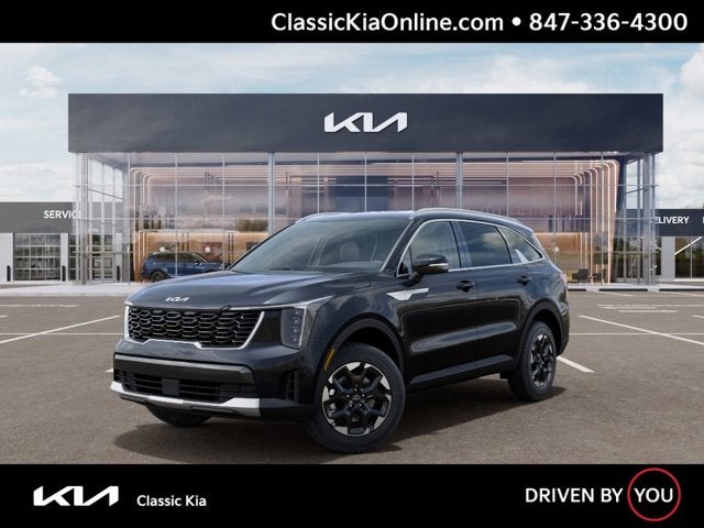 2026 Kia Sorento S in Panthera Metal — front three-quarter view