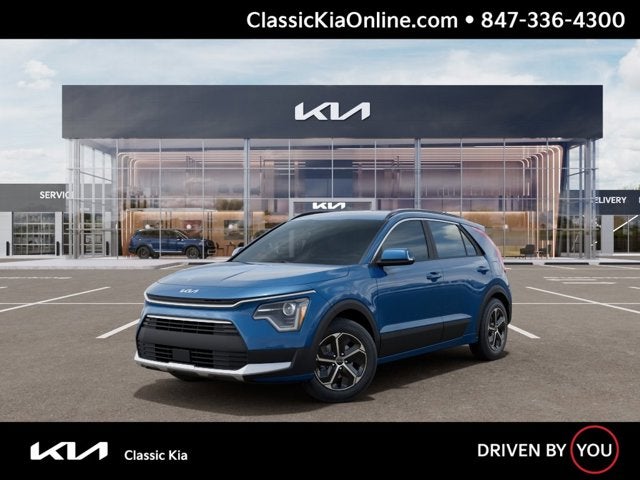 2026 Kia Niro EX in Mineral Blue — front three-quarter view
