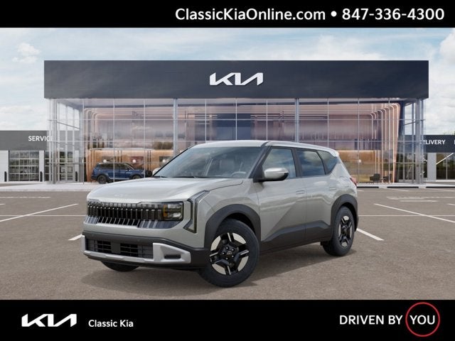2027 Kia Seltos LX in Ivory Silver — front three-quarter view
