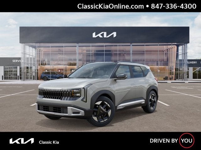 2027 Kia Seltos EX in Ivory Silver — front three-quarter view