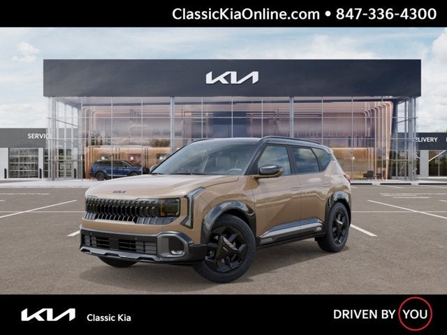 2027 Kia Seltos X-Line S in Terrain Brown — front three-quarter view