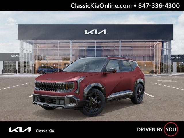 2027 Kia Seltos X-Line S in Magma Red Matte — front three-quarter view